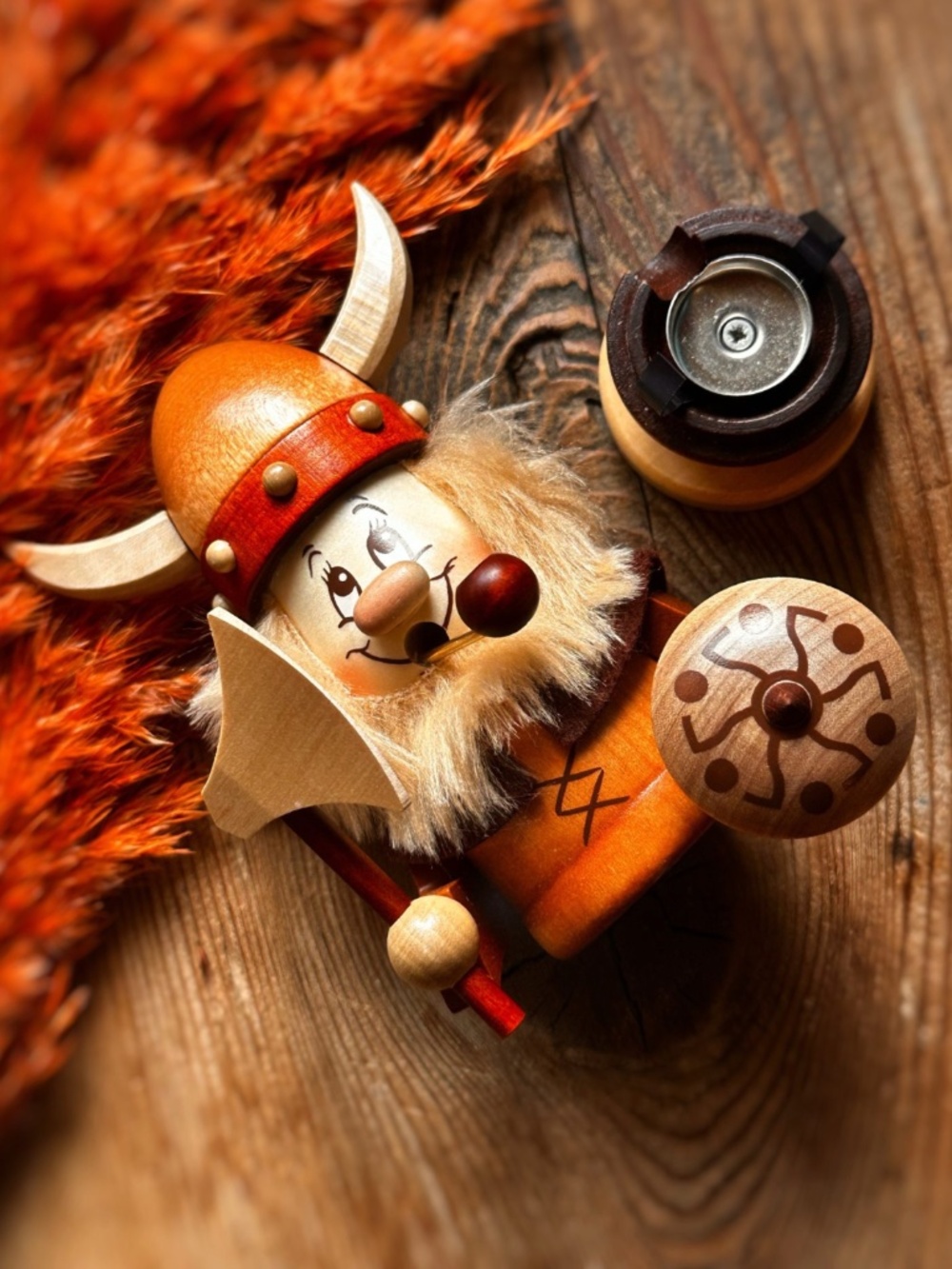 Viking Räuchermann Wooden Traditional German Incense Smoker